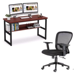 Table's With MS Leg & Shelf - White with Butterfly Medium Back Chair