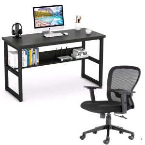 Table’s With MS Leg & Shelf - White with Butterfly Medium Back Chair