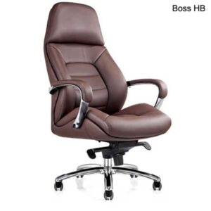 BOSS HIGH BACK CHAIR - BROWN